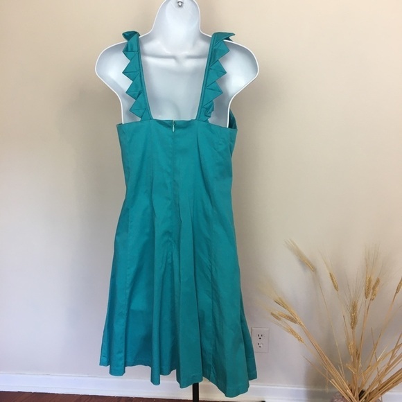 Vintage Unique retro blue sleeveless dress. Size 6 - Picture 8 of 8